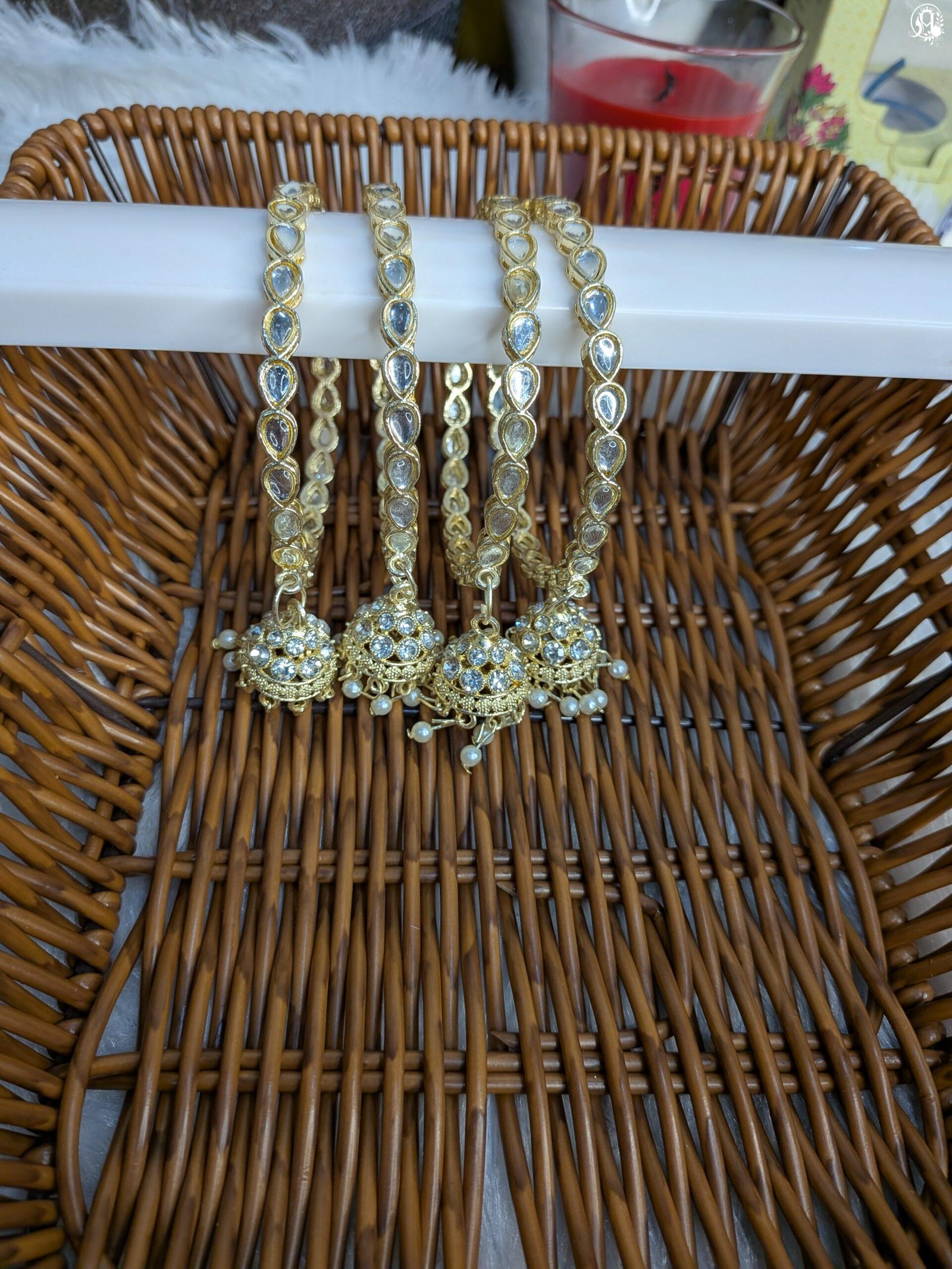 Kundan Jhumka Bangles - Image 2