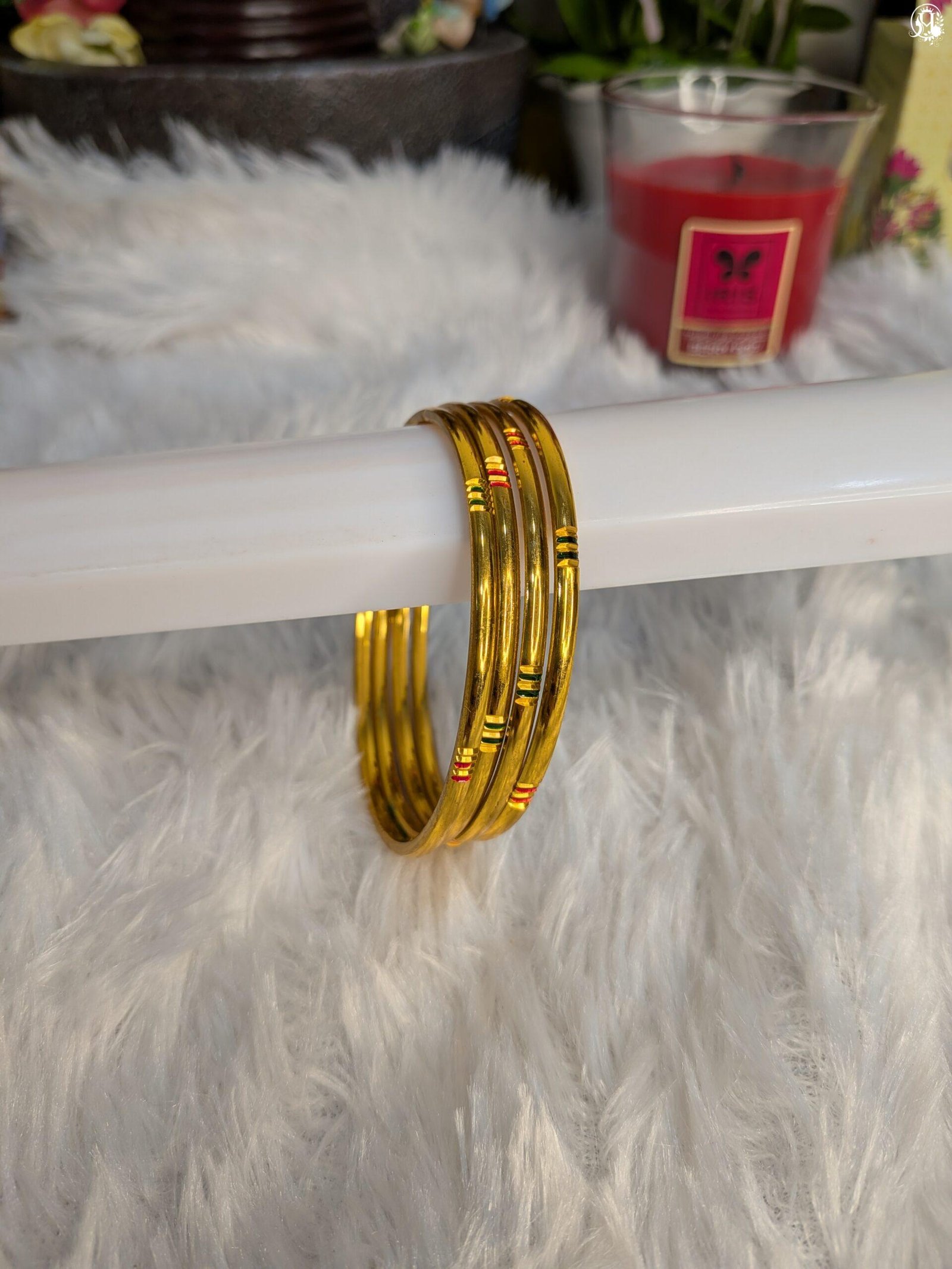 Gold plated bangles