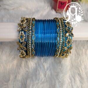 Handmade glass kundan Bangles