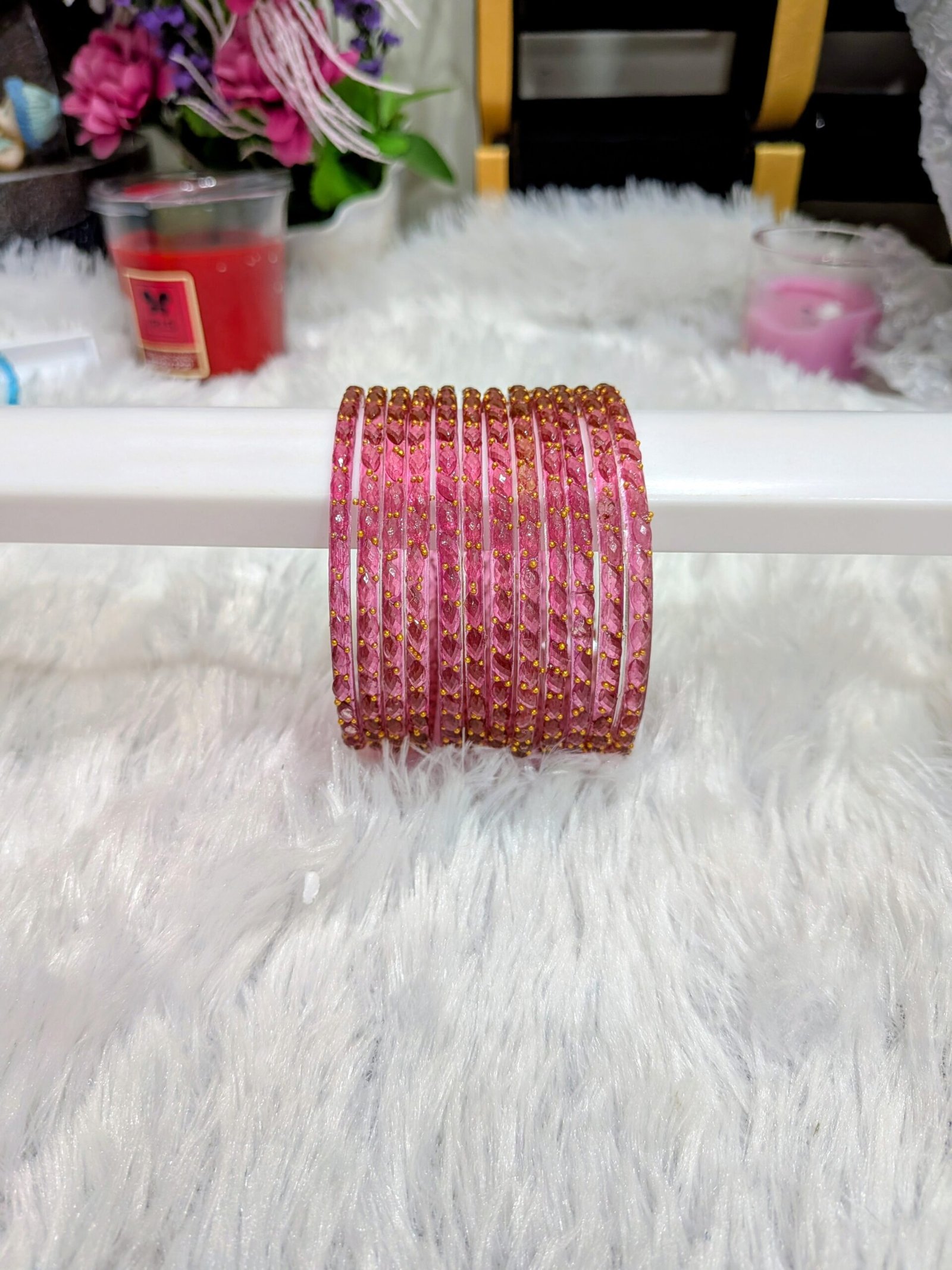 Peach Raindrop Bangles - Image 5