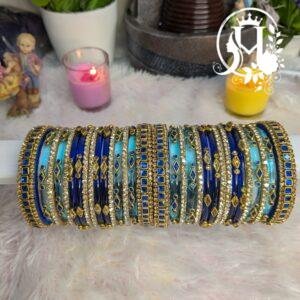 Handmade glass kundan bangles