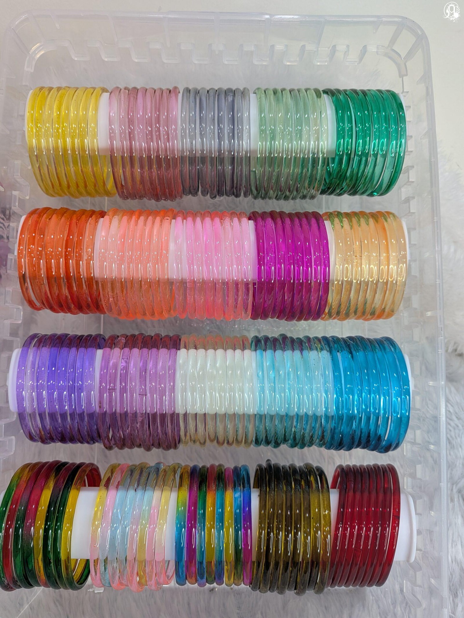 Handmade glass kundan bangles - Image 2