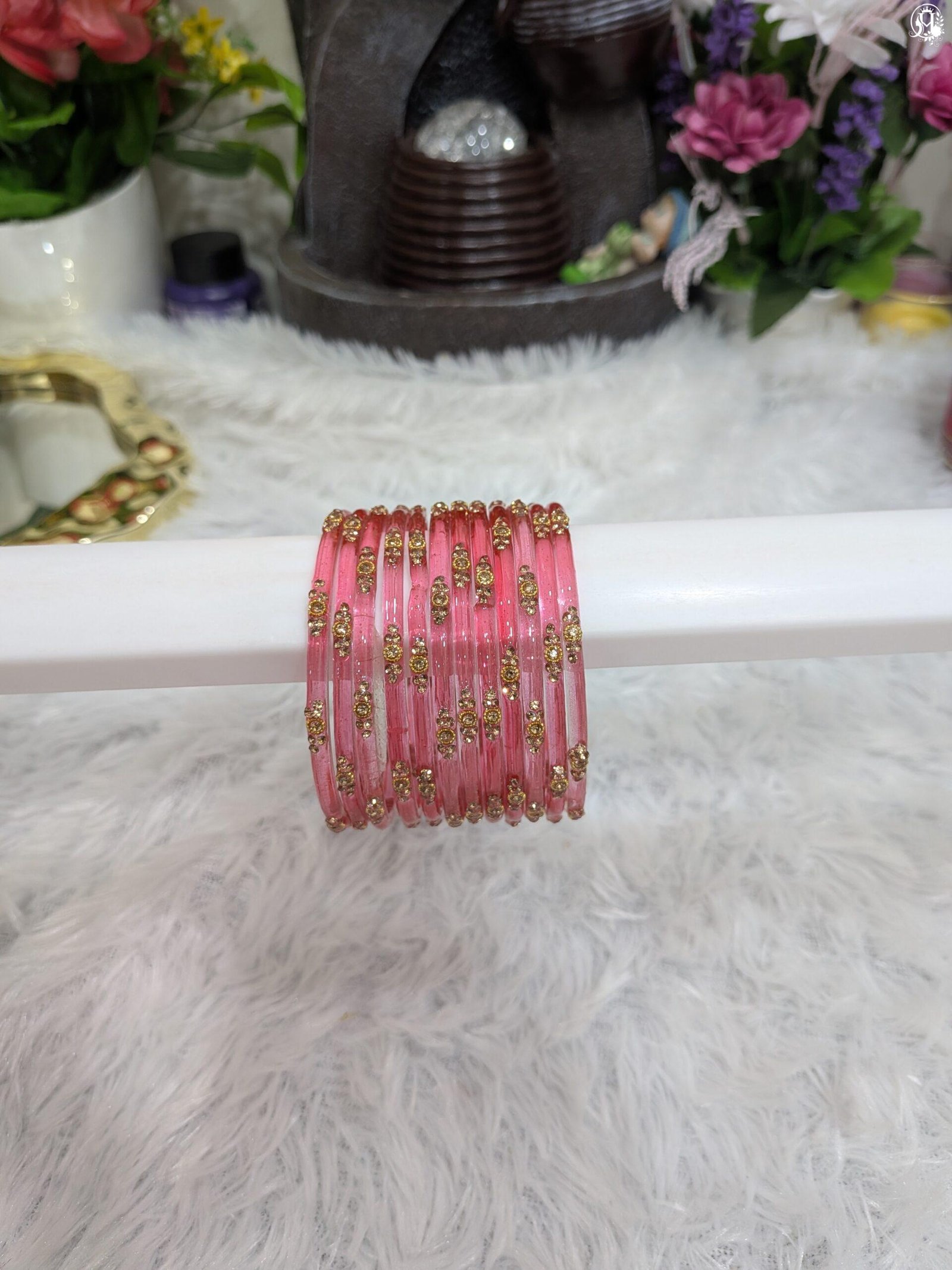 Aadhira Gold Stone Bangles - Image 12