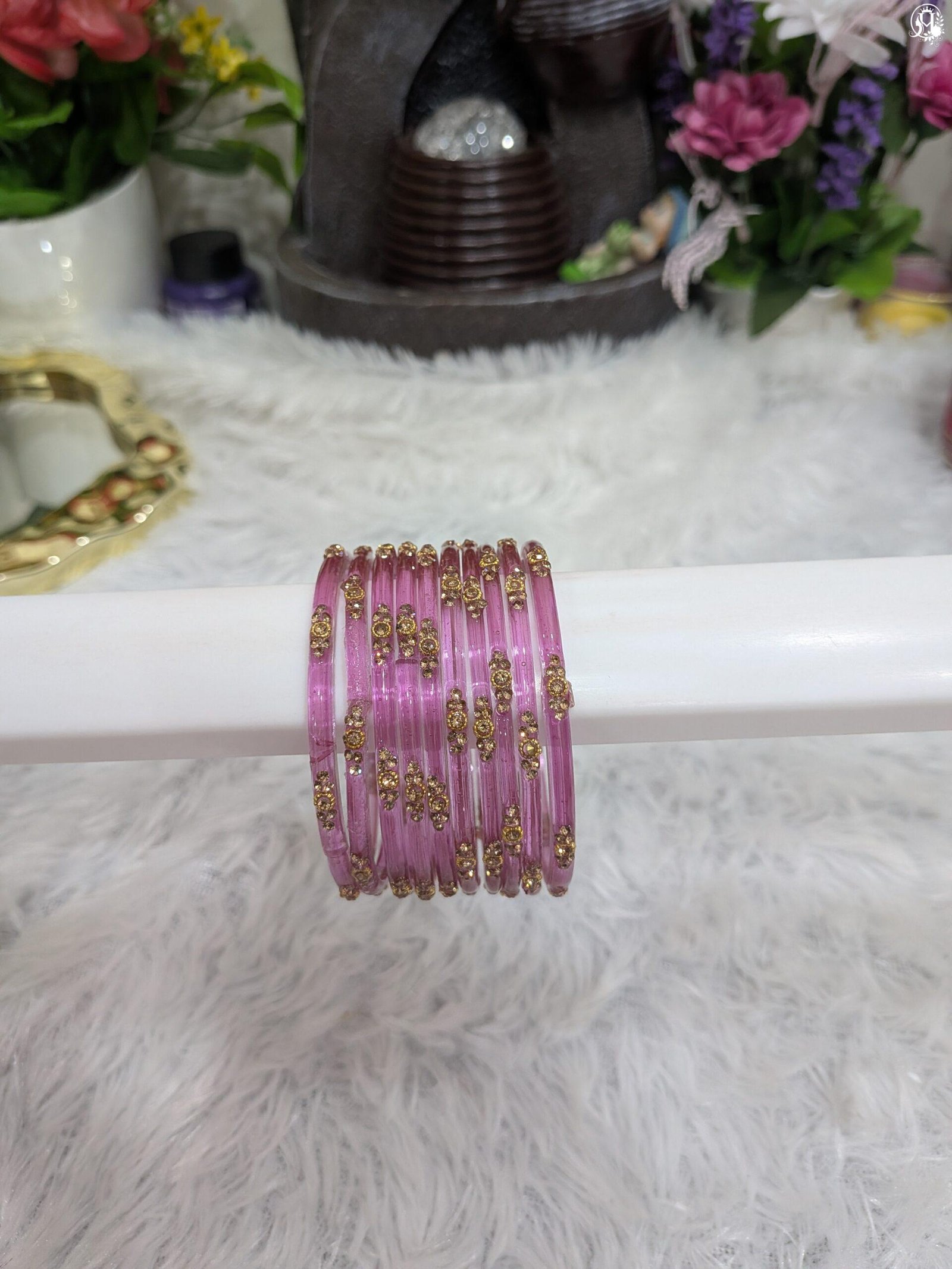 Aadhira Gold Stone Bangles - Image 8