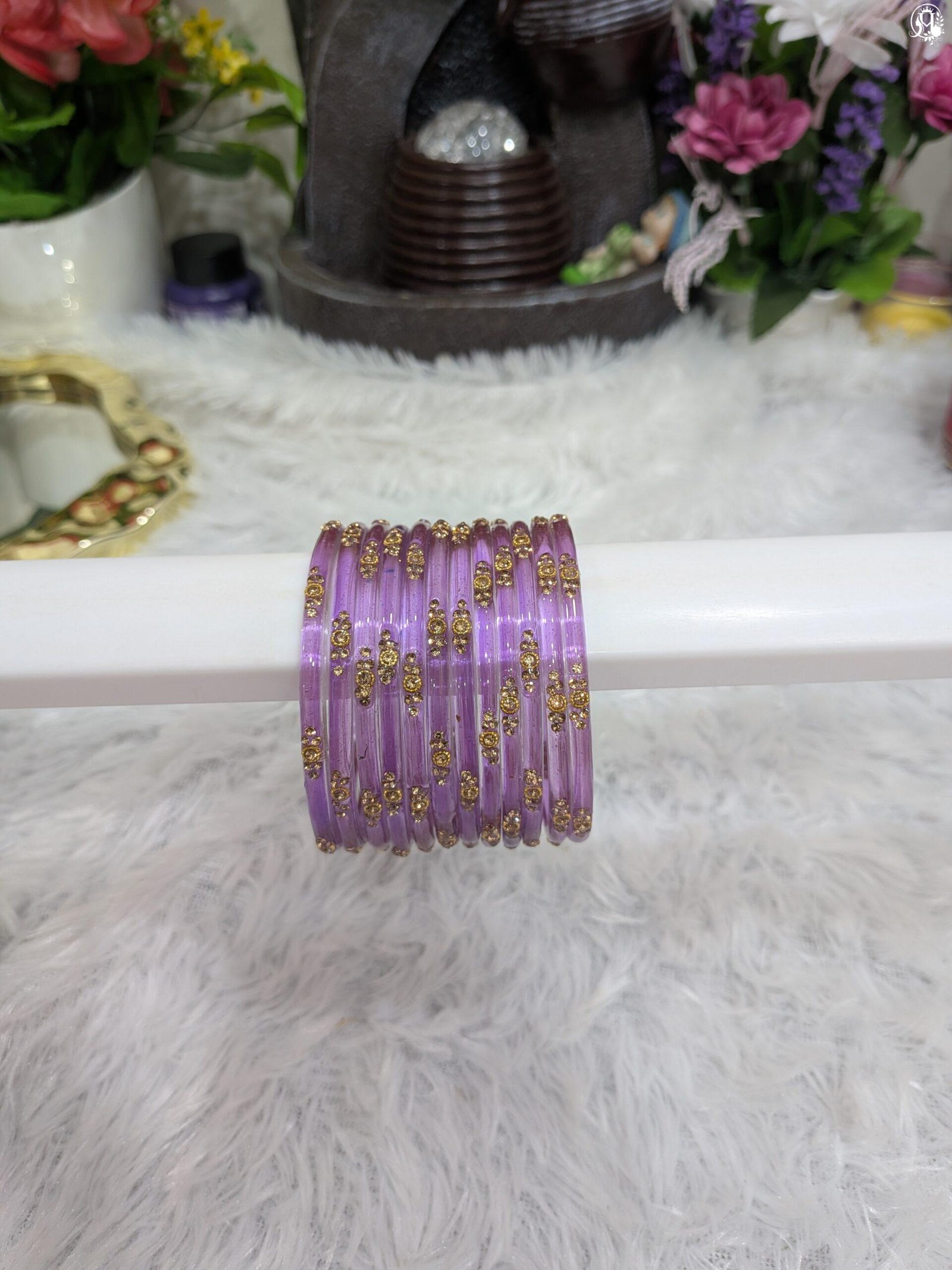 Aadhira Gold Stone Bangles - Image 7