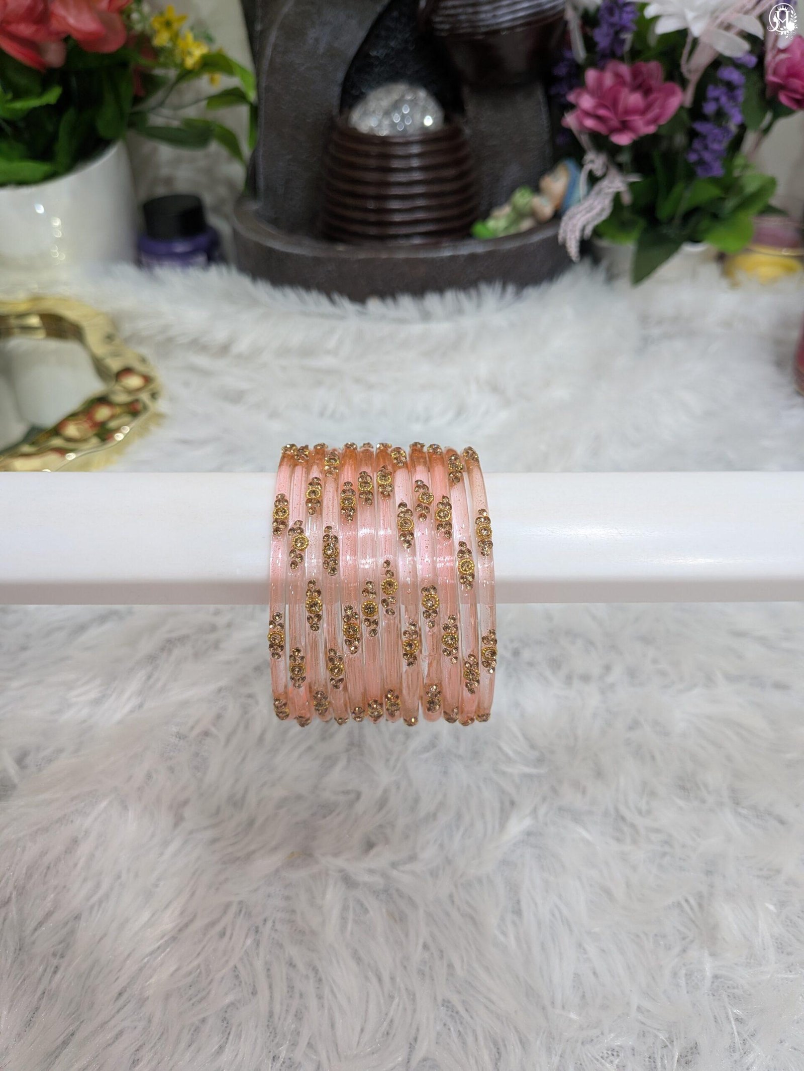 Aadhira Gold Stone Bangles - Image 6