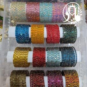 Chamki Stone Glass Bangles