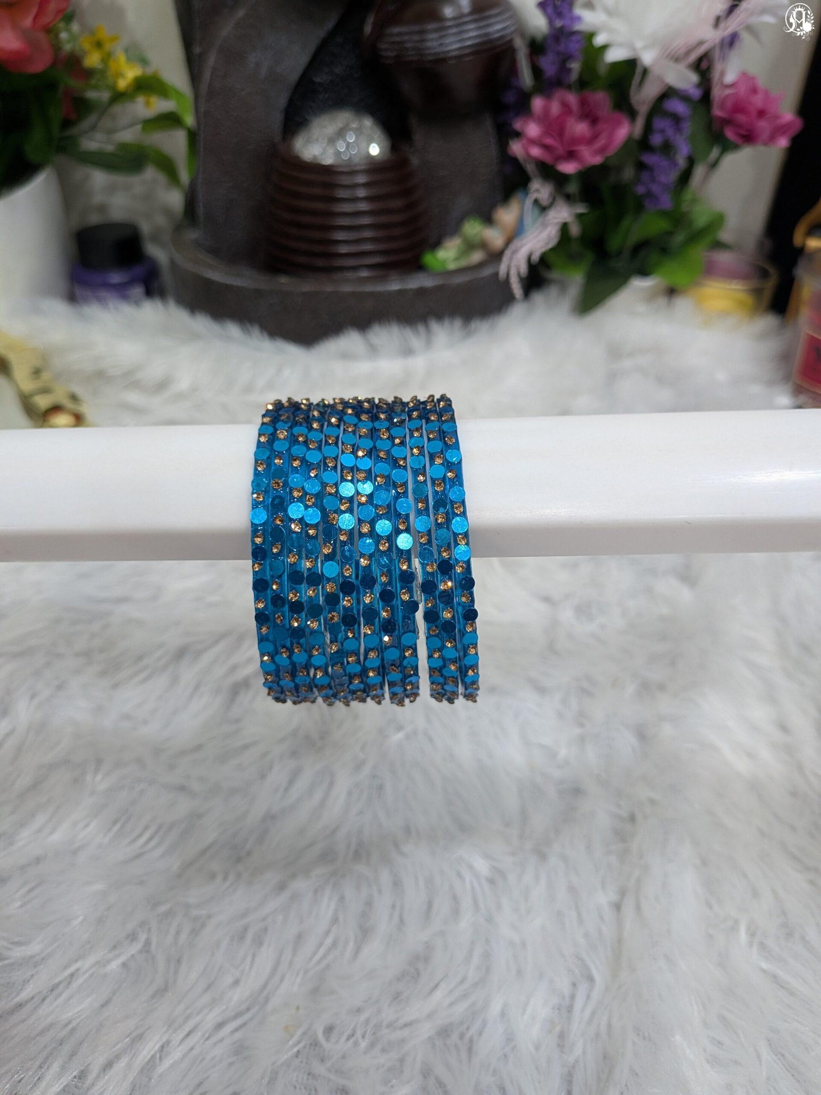 Chamki Stone Glass Bangles - Image 7