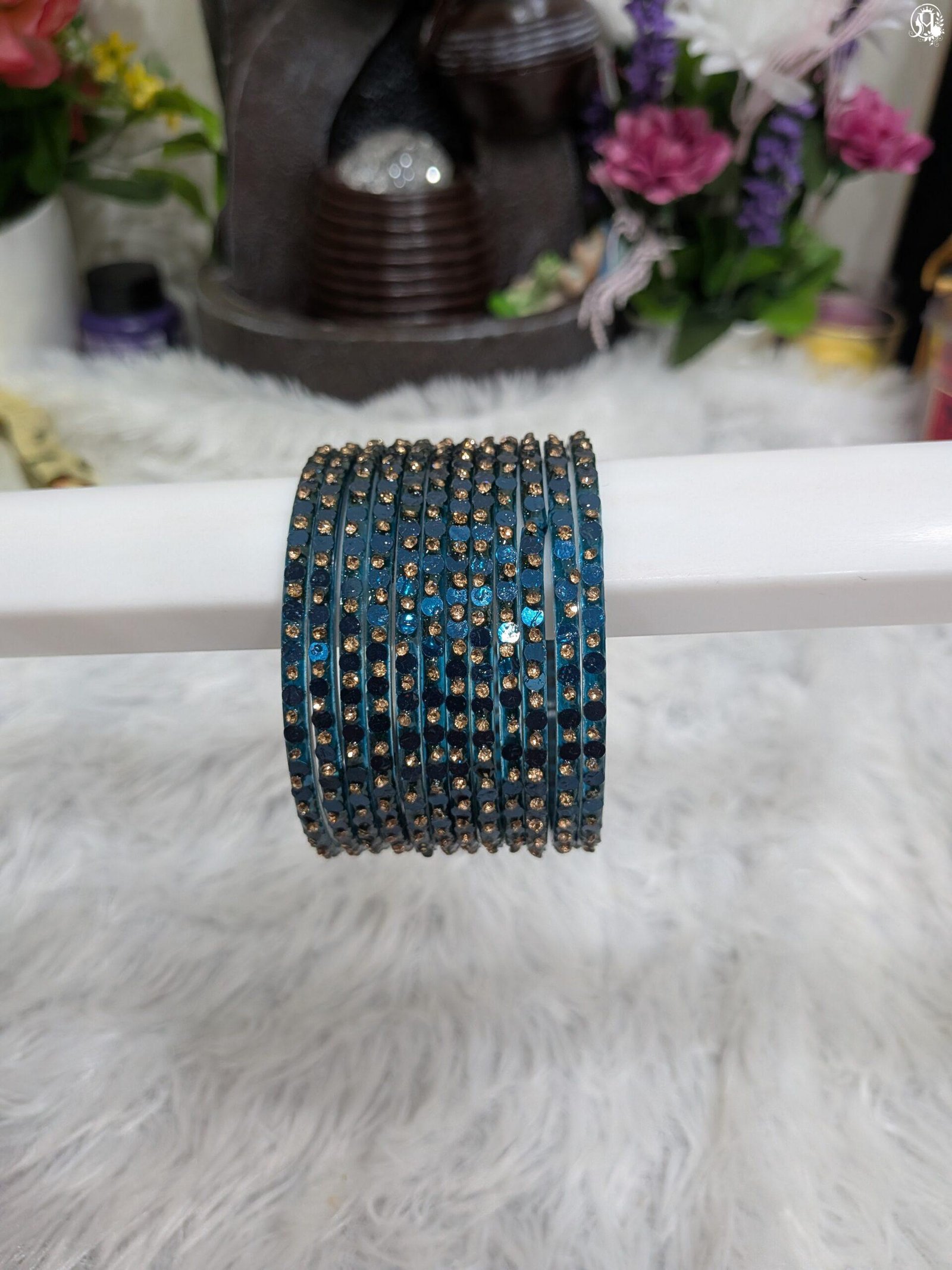 Chamki Stone Glass Bangles - Image 6