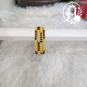 Gold Plated Stone Bangles