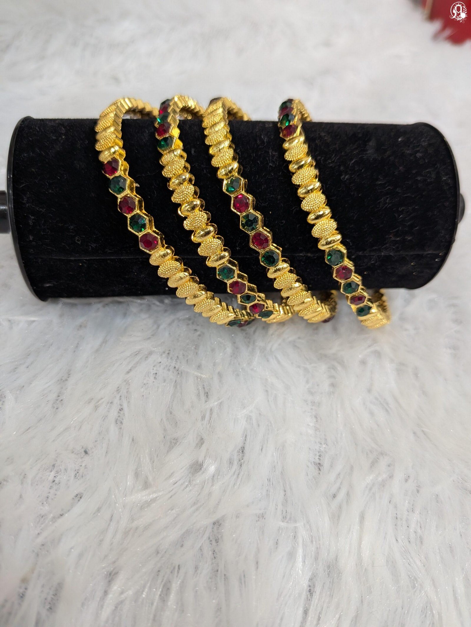 Gold Plated Stone Bangles - Image 3