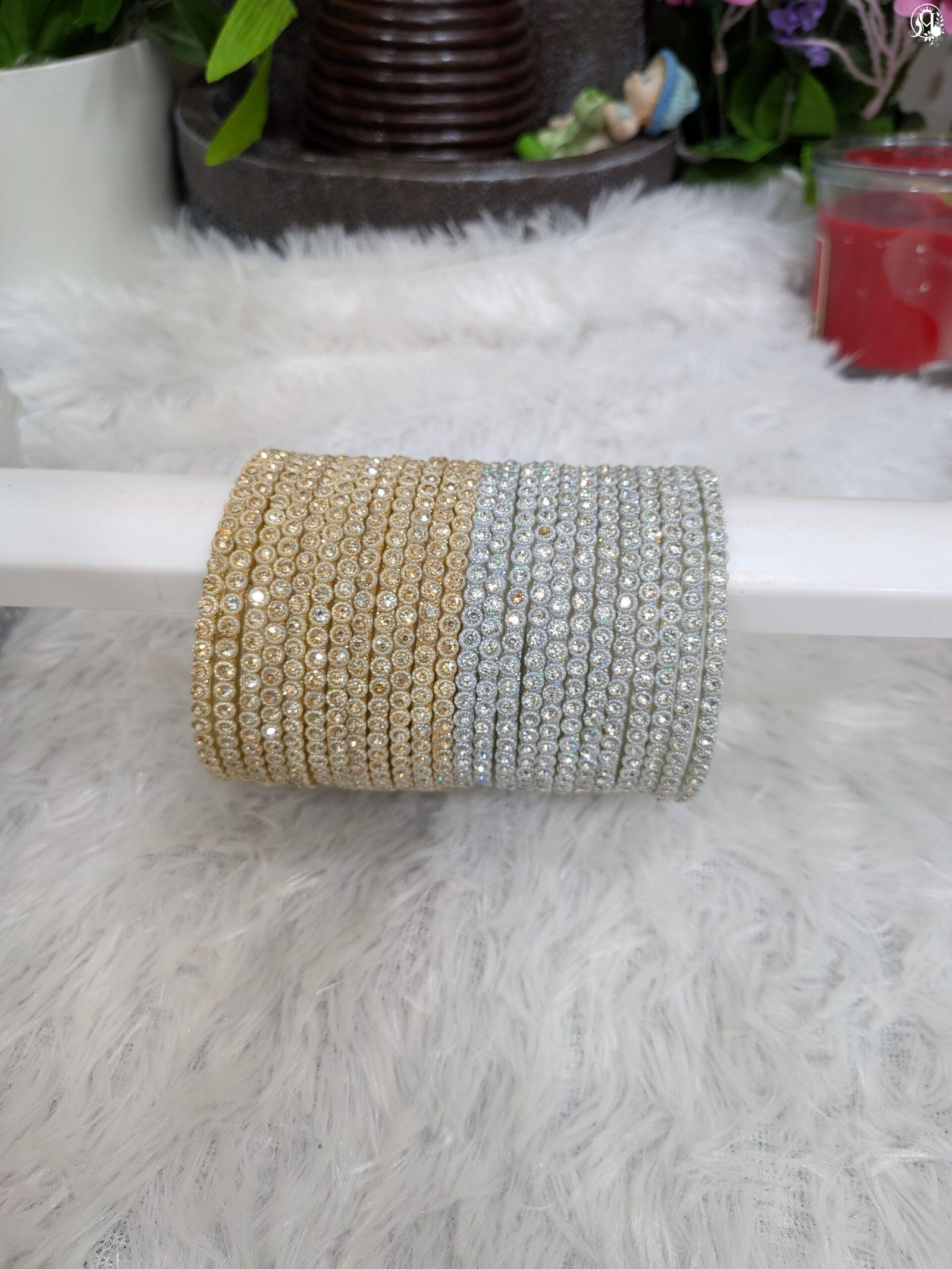 Gold/Silver Plated Rhinestone Bangle