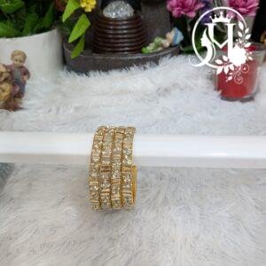 Golden Crystal Studded Bangles