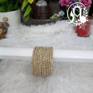 Golden Diamond Eternity Bangle