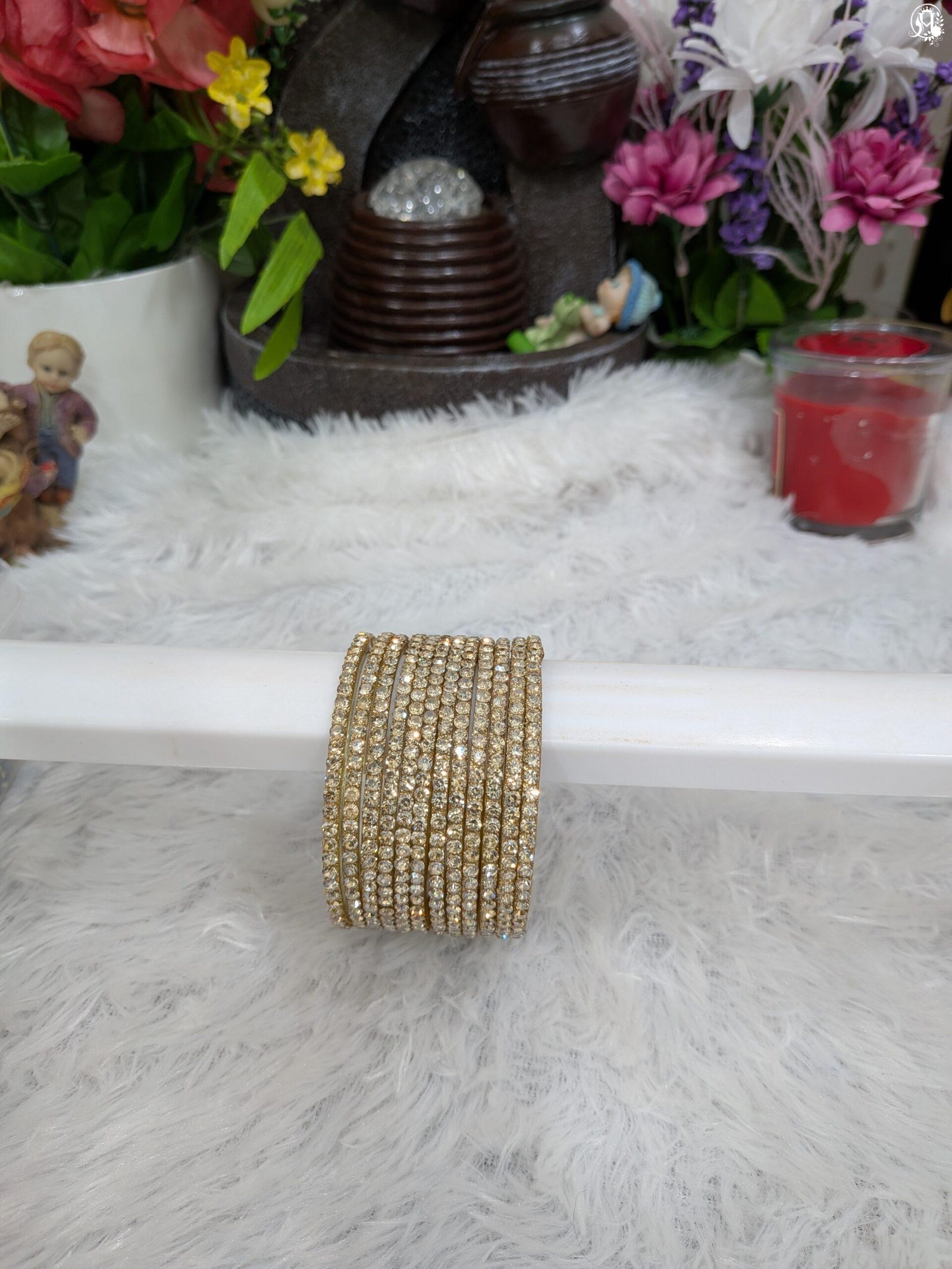 Golden Diamond Eternity Bangle