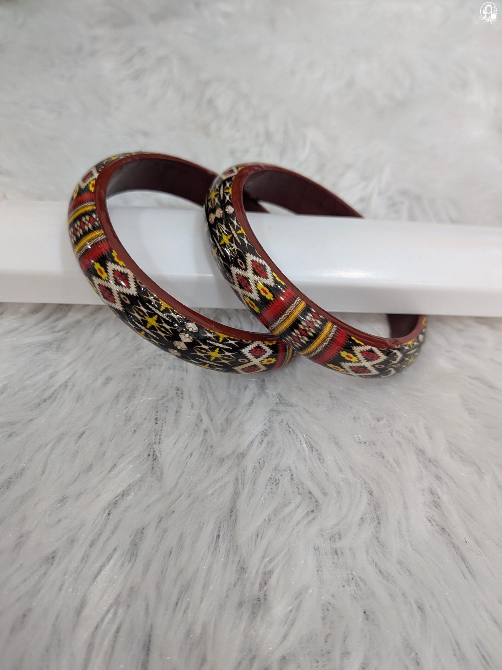 Tribal Fusion Wooden Bangle - Image 2