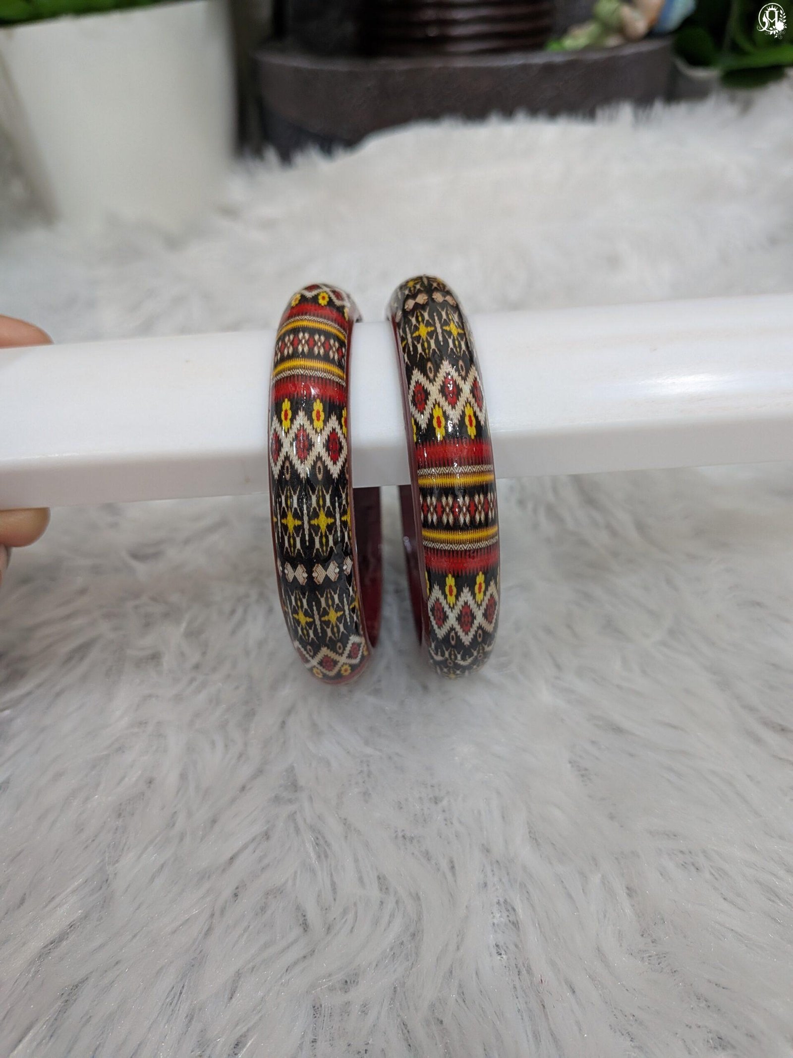 Tribal Fusion Wooden Bangle