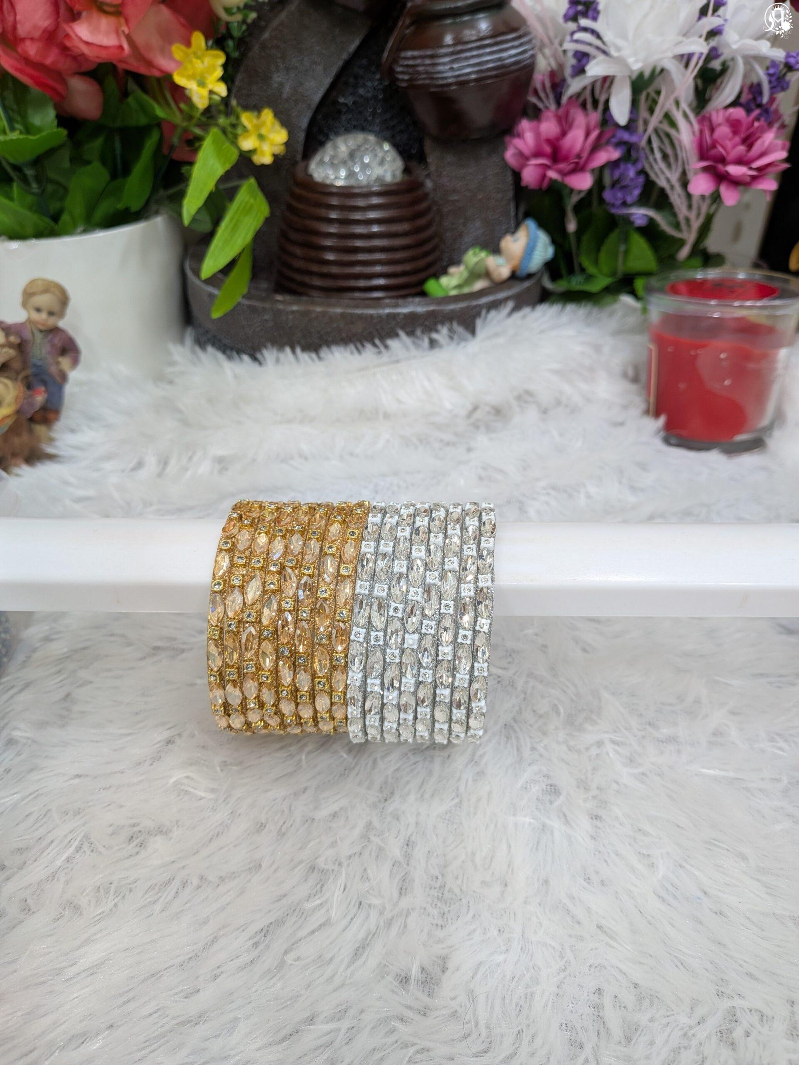 Marquise Crystal Bangle Set