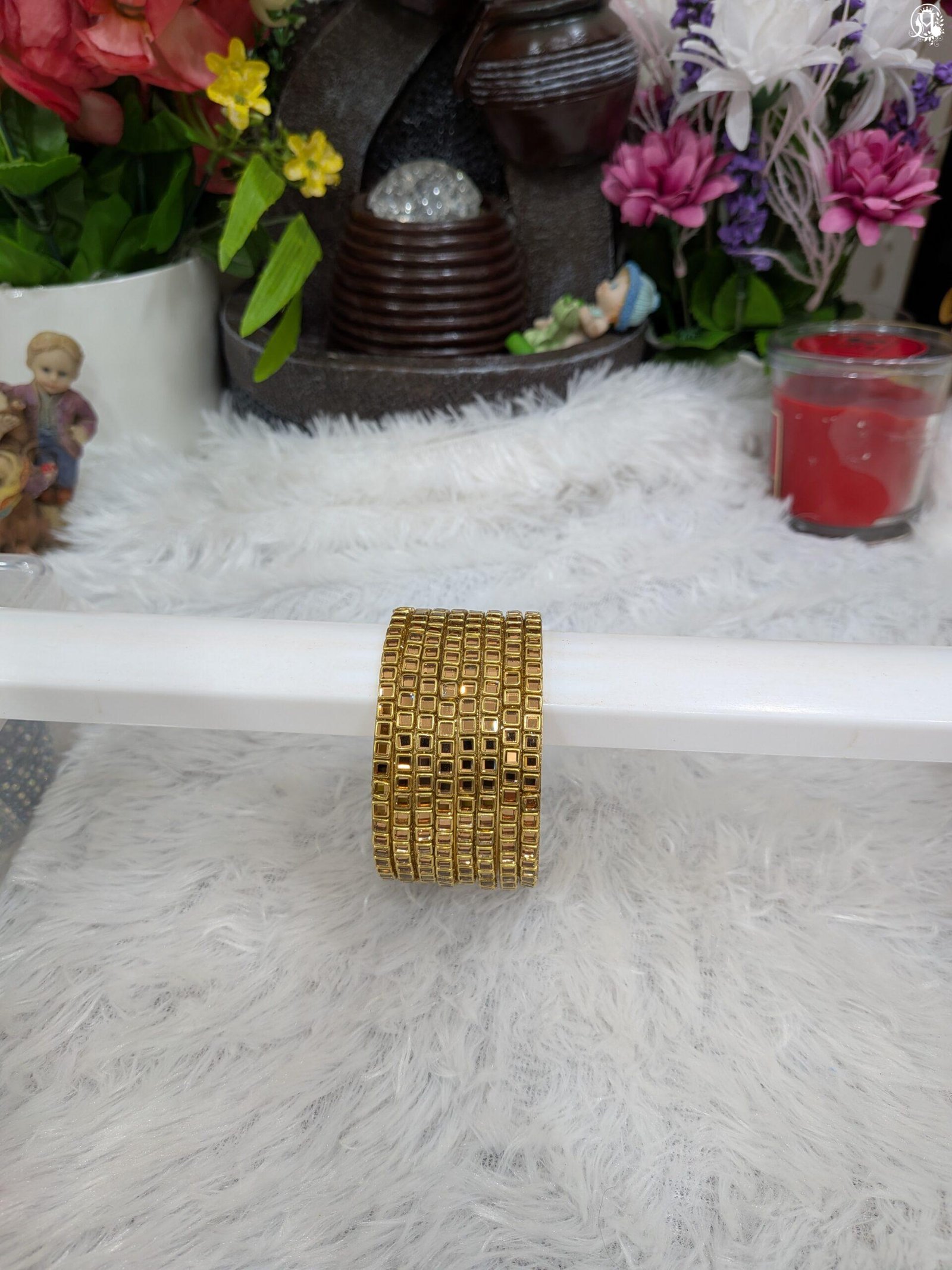 Metal Kundan Bangles