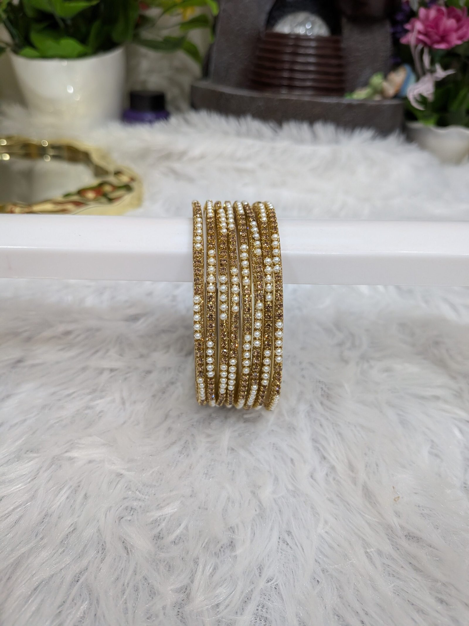 Moti Stone Kerala Glass Bangles
