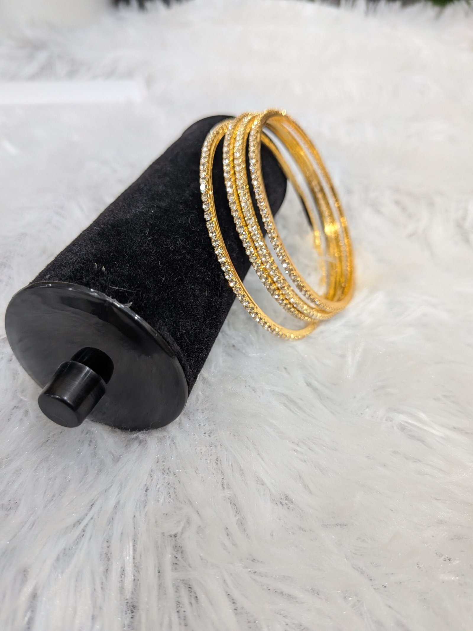 Slim American Diamond Stone Bangles - Image 2