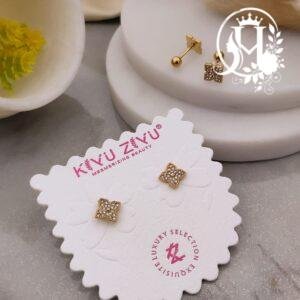 Floral Cluster Ball-Back Anti-Tarnish Stud
